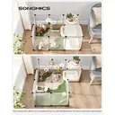 SONGMICS Outdoor-Haltungskasten mit Bodenplatten, Spielbox, Haltungskasten für Meerschweinchen, Hamster, Kaninchen und Igel, aus Kunststoff, 143 x 73 x 46 cm, Weiß, Modell LPC02W image 1