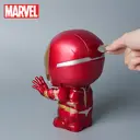 1pc Marvel Iron Man Piggy Bank Officially Licensed Coin Bank Figurine Money Box Savings Jar 3D PVC Stereo Collectible Desktop Organizer Home Decor Waterproof Shatterproof Figurine Decorative Gift image 3