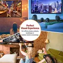 XBJ Écran de projection 100 pouces 16:9 | Écran de projection double face pliable anti-froissage HD 4K, Angle de vision large de 160°, Cordes et crochets extra longs pour une installation rapide, Intérieur/extérieur home cinéma/fête dans le jardin image 1