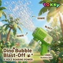 Tokky Dinosaur Bubble Gun for 3-5 Year Olds, 360° Leak-Proof Automatic Bubble Machine Toy, 8 Clog-Resistant Nozzles 1000+ Bubbles Per Minute with DIY Stickers, Summer Outdoor Interactive Birthday Party Gift for Boys and Girls image 1
