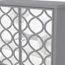 Galano Iris 2 Door Sideboard – Storage Cabinet for Living Room & Kitchen – Space Saving Side Unit with Arylic Mirror Doors, Modern Side Board Organizer - Grey image 6