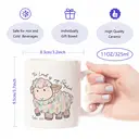 Alphynix 1pc The Lord Is My Shepherd Mug, 11oz Christian Inspirational Coffee Cup with Cute Sheep and Psalm 23:1, Uplifting Gift for Believers image 7