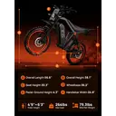 URIFE Vélo électrique 14 pouces, avec batterie amovible 48 V 20 Ah, moteur 80 Nm (vitesse de 25 km/h), autonomie de 50 milles image 8