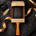 Beechwood Paddle Hair Brush Cushion Detangling Brush Anti Frizz Smoothing Scalp Massage Hair Brush for Long Thick Fine Hair Women Men Wooden Handle image 1