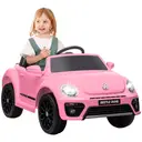 AIYAPLAY Volkswagen Beetle Licensed Ride on Car, 12V Kids Electric Car with Remote Control, 4 Spring Suspension Wheels, Soft  image 0