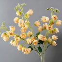 Yuejia Lot de 3 bouquets de fleurs artificielles en soie campanule champagne - 84 cm image 7