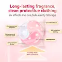 Jessgood Capsules de lessive Pin & Rose, 300 g, 30 capsules, 3-en-1: parfum et adoucissant, antibactérien et anti-acariens, parfum longue durée image 1