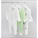 Mama Bamboo Babygrow 12-18 Months White Bamboo Print image 3