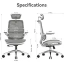 Sihoo M59AS Chaise de bureau ergonomique - Gris image 3