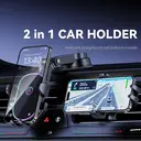 Pavarel CH75 support de voiture 2-en-1 à fixation forte avec base et pinze à arceau - Noir image 4