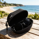 EVA Hard Shell Glasses Case with Zipper & Belt Clip, Portable Anti-Scratch Sunglasses Holder for Travel Outdoor(Black) image 7