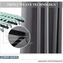 PONY DANCE Stores occultants avec œillets, lot de 2, W 140 x L 145 cm (W 55 x L 57 pouces), gris image 4