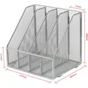 Senhoglb Porte-revues A4 en métal de bureau, Argent, Offre annuelle, Sélection cadeaux top image 1