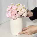 Yuejia Vase en céramique rustique blanc - 17,8 cm image 3