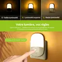 Vivreal Lumière Nocturne avec 5 Niveaux de Luminosité, 3 Modes (AUTO/ARRÊT/MARCHE), Veilleuse pour Enfants pour Chambre, Escaliers, Couloir, Blanc Chaud image 1