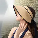 Beneunder UL558, Spring Roll-Up Straw Outdoor Sports Breathable Comfortable Hat Brown, Couple Gift Perfect Gift image 3