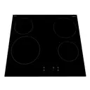 CDA HC6621FR 60cm Four Zone Ceramic Hob, Frameless Black Glass image 2