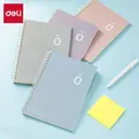 Deli 0 Series Lot de 4 carnets à spirale A5, papier ligné 70g/m² - 80 feuilles / 160 pages image 0