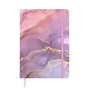Jubiluu Carnet ligné A5 à couverture rigide en tissu avec marque-page et élastique - Amethyst Dream image 0