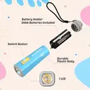 EverBrite Mini LED Kids Flashlight - Lightweight (46g) Torch with Soft Yellow Light for Reading, Camping, and Emergencies - Gift for Children, Blue image 5