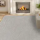 HOMCOM Tapis salon 160 x 120 cm, tapis à poils épais géométrique, moelleux et antidérapant, style moderne, pour salon, chambre à coucher, bureau, gris image 7