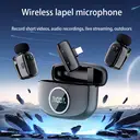 The Verbex K21 Dual Microphone is a wireless mini microphone for live streaming, recording, and interviews. It features noise reduction and an all-in-one button-style design, compatible with Type-C interface. image 4