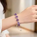 VoxorAI L8 Bracelet en cristal de roche violet naturel artisanal - Violet cristal image 6