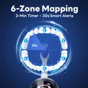 SAKYPRORAL AI Electric Toothbrush with Smart Display for Adults Kids | 150-Day Rechargeable Toothbrush, Real-Time Map |3-Min Timer, Travel Case | Teens Sonic Toothbrush Gift (G5S Black) image 4