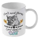 Alphynix 1 Mug blanc 33cl avec citation "Je ne veux que mon CHAT" & design tournesol, cadeau de Noël ou Thanksgiving thérapie par le chat réconfortant,Le cadeau de la saint-valentin, cadeau d’anniversaire image 3