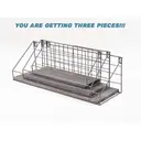 KEVAHOME GREY METAL WIRE WALL SHELF W GREY BOARD S/3  L:18X6X6 M:14X5X6 S:11.5X4X5, New Year Sale , Top gift picks image 5