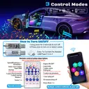 Dreamcolor Acrylic Interior Car LED Strip Light with Wireless APP, RGB 6 in 1 with 175 inches 600 LEDs Fiber Optic Car Ambient Lighting Kits, Sound Active Function LED Strip for Car Accessories image 3