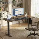 Ochama x SONGMICS Bureau Réglable en Hauteur, 160 x 70 cm, Fonction Mémoire, Port USB-C, Marron et Noir image 4