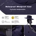 TOP-EX Chapeau de pêche pour homme avec protection UV, couvre-nuque à effet froid, emplacement pour lunettes, bords larges, taille M/L - Navy image 4