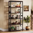 Tribesigns 180cm Tall 5-Tier Bookshelf, Open Bookcase for Living Room, Office, Bedroom, Floor Standing Display Shelving Unit, Sturdy Storage Shelf for Books, Decor, and More image 4