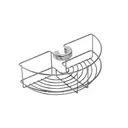 Croydex Clip On Shower Riser Rail Basket image 1