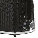 DAEWOO Argyle 2 Slice Toaster, Wide Slots, Textured Black - SDA1774GE image 2