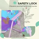 Outsunny Kids Bistro Set Children Table and Chair Set Garden Furniture Fairy Themed 4 Pieces w/ Adjustable Parasol, Foldable Chairs for 2-5 Years – Blue image 2