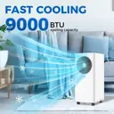 AUX 3-in-1 Portable Air Conditioner 9000 BTU, Class A Energy Rated, Wi-Fi & Remote Control, 4 modes, Self-Evaporation, R290 Refrigerant ,Washable Filter,Window Kit Included image 2