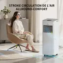 ELECCI Climatiseur Mobile 9000 BTU (2,7 kW), 4-en-1 Refroidissement/Déshumidification/Ventilation, Télécommande, Minuterie 24h, Kit Fenêtre, pour pièces jusqu’à 30 m², R290, Classe A image 6