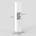 kleankin 71" Tall Slim Bathroom Storage Cabinet, Tall Narrow Cupboard with Drawer, Open Shelves, 2 Doors Cabinets and Adjustable Shelves for Kitchen, Hallway, Living Room, High Gloss White image 2