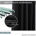 PONY DANCE Lot de 2 rideaux occultants plissés L 117 x H 137 cm - Noir image 5