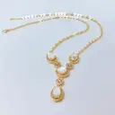 18-Inch Women's 18K Gold Plated Station Necklace with Oval Charms image 1