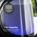 Tower Sonar Textured Kettle, 1.7L, Large Viewing Window, Rapid Boil, 3000W, Black - T10083BLK image 4