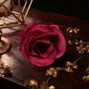 Wei’s Moment 20Pcs Artificial Flowers Roses, Real Touch
 Foam Roses, Fake Flowers Rose for DIY Wedding Bridal Bouquets Baby Shower Table Centerpieces Home Decorations, Cream Burgundy image 2