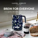 VQ Laura Ashley Jug Kettle, 1.7L, Rapid Boil, Hand-Applied Elveden Navy Print, Vintage, Stainless Steel, Floral - VQSBPKK278LANUK image 6
