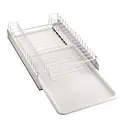 VIVREAL Pull-out Dish Rack for Kitchen Cabinets – Carbon Steel with Baking Finish， Smooth Sliding Rail， Drain Tray， Heavy-duty Design， S3825W, New Year Sale , Top gift picks image 7