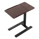 SIHOO D01 Overbed Table - Height & Tilt Adjustable, Laptop Standing Desk with Wheels for Hospital & Home Use, Dark Walnut image 0