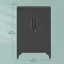 Ochama x SONGMICS Armoire à outils métallique avec portes verrouillables et étagères, organisateur de garage pour bureau ou maison, noir image 4