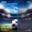 Magcubic Smart Projector, 8K Supported, Native 720P HD, 290 ANSI, Android 14, 5G WiFi 6 Bluetooth 5.4, 180° Rotation & Auto Keystone, Portable Projector for Home Cinema Bedroom Ourdoor Compatible with HDMI/USB/Phone/PS5/TV Stick, HY300Pro White image 2