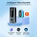 ochama Sonnette Vidéo Intelligente - Caméra de Surveillance Domestique, Œilleton Électronique, Accès à Distance, Étanche et Anti-poussière, Vision Nocturne Ultra-claire, Détection Humaine, Audio Bidirectionnel image 1